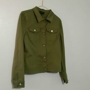 Metro Blue Green Stretch Denim Jean Jacket